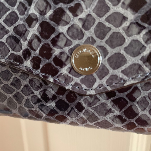 Michael Kors Gray Snakeprint Leather Wallet on chain Crossbody Bag - Picture 3 of 7